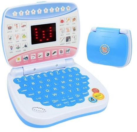 Juguetes portátiles para niños, ordenador portátil, ordenador portátil, juguete educativo para niños con música, ordenador educativo temprano para niños y niñas