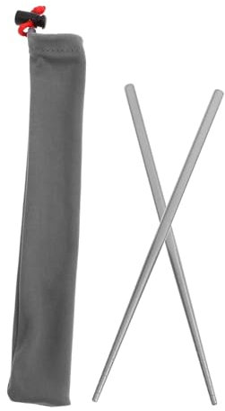 GAROZATION Baguettes Titane Pour Camping Pique- Longues Et Réutilisables Pour Cuisine Et Repas