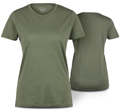 Stoic – Women's Merino155 LaholmSt. Merino T-Shirt Damen aus 87% Merinowolle Anteil – Atmungsaktives Kurzarm Shirt für Wandern & Freizeit – Geruchshemmend & temperaturregulierend