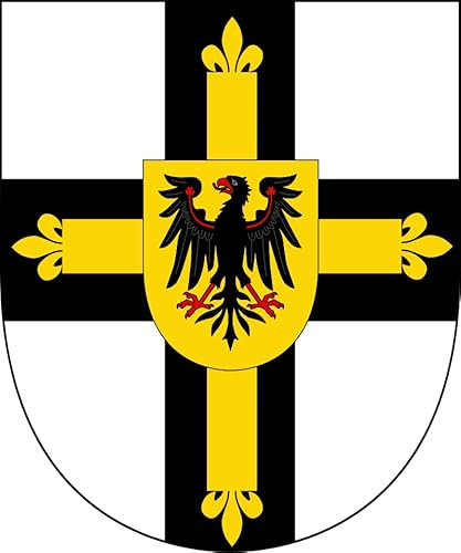 Aufkleber Deutscher Orden Teutonic Order Wappen ca. 9 x 11 cm Sticker - Konturgeschnitten - Carsticker Autoaufkleber Flagge Fahne
