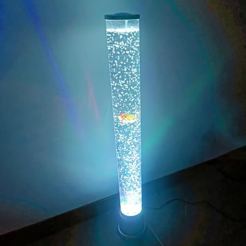 UEGFSIJRF Premium-Bubble-Fish-Lampe – Bunte visuelle Effekte for Stressabbau und beruhigendes ASMR-Sensory-Spiel, perfektes autismusfreundliches Spielzeug(38CM)