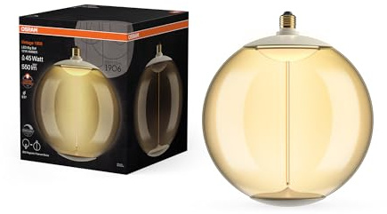 Osram Vintage 1906 LED DIM CLASSIC GLOBE280 Amber 45 DIM 12W/818 E27