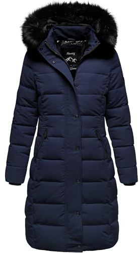 REPUBLIX Damen Gefütterte Dicke Winter Jacke Mantel Parka mit Kapuze RJ-8019