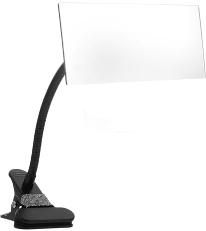 TINEASUR Sicherheits Monitor Clipspiegel mit Flexiblem Arm Verstellbarer Quadratischerpc Rückspiegel Hochauflösender Schreibtischspiegel mit Clipbefestigung Schwarz für Computer und