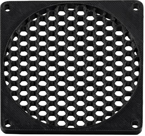 AERZETIX Lote de 4 Rejillas de Ventilador 80x80 mm de plástico Color Negro