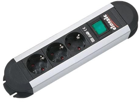 Bachmann 330.070 Primo Tischsteckdosenleiste 3x Schuko mit Schalter