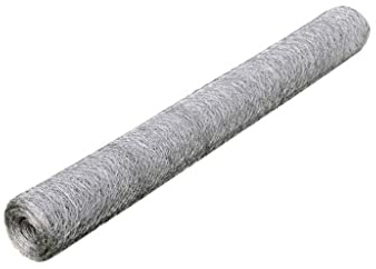 vidaXL Maschendraht Drahtzaun Drahtgeflecht Verzinkter Stahl 25×0,5 m Silbern