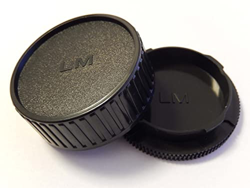 vhbw Lot de Bouchons pour Objectif Compatible avec Leica M Appareil Photo - Cache arrière et de boîtier, Noir