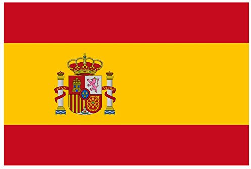 Blackshirt Company Spanien Fahne Spanische National Länder Flagge mit Ösen 150 x 90 cm cm Farbe Mehrfarbig