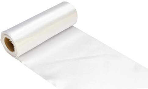 Creativery 9m Rolle Satinband 15cm weiß 029 // Tischläufer Tischband Satin Deko Band Stoff