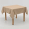 Tischdecke Uni Polyester - Einfarbig, Pflegeleicht, Bügelfrei, Tischtuch, Tischwäsche, Privat, Restaurant, Hotel, Handgefertigt, Made in Europa (Sand, 100x100 cm)