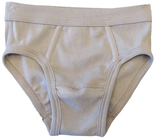 HERMKO 2840 Jungen Slip mit Weichbund aus Reiner Bio-Baumwolle, Farbe:grau, Größe:140