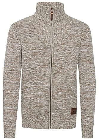 !Solid SDPomeroy Herren Strickjacke Cardigan Grobstrick Pullover mit Stehkragen Reißverschluss 100% Baumwolle Regular fit, Größe:XL, Farbe:Dune (5409)