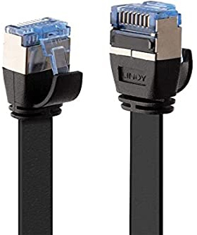 Lindy Cat. 6 Flat Network Cable U/FTP, Black, 10 m