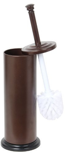 Home Basics Toilettenbürste mit Halter, Bronze, 11,4 x 38,1 cm