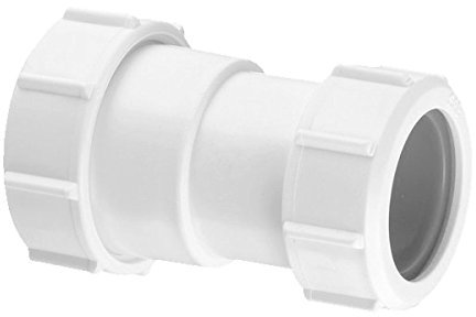 McAlpine Z28L-ISO Straight Connector-Multifit x European Pipe Size 2 x 50mm, White