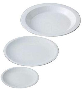 PIATTO FRUTTA MELAMINA BIANCO OTTICO cm 19