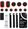 VeloChampion Glue Bike Tyre Puncture Repair Kit with Rubber Solution & Storage Case for All Bicycles; Road, Mountain, Ebike. 11 Repair Patches + 3 Tyre Levers + Box (Packaging May Vary)