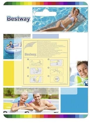 Bestway Heavy Duty Repair Patch, Swimming Pool Patch Repair Kit, Pool Puncture Repair Patch, 10 Patches, Multicolor,62068
