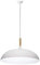TECNOLUX EURO Lámpara Iluminación colgante moderna nordica Rosca E27 para el Restaurante Dormitorio Sala de Estudio Loft Pasillo 45 cm diámetro color blanco con detalle en madera