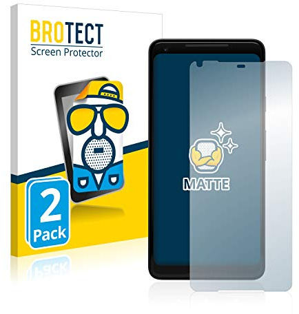 BROTECT Entspiegelungs-Schutzfolie für Google Pixel 2 XL (2 Stück) Matte Displayschutz-Folie, Anti-Reflex, Anti-Fingerprint