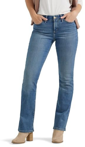 Lee Flex Motion Jean Bootcut pour Femme, Coupe Droite - Bleu - 46