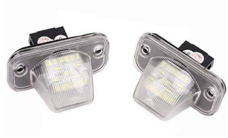 GOFORJUMP 2x Error Free 18 SMD-Nummernschildbeleuchtung für T4 Transporter 1990-2003 Passat B5 Limousine Caddy Jetta/Syncro