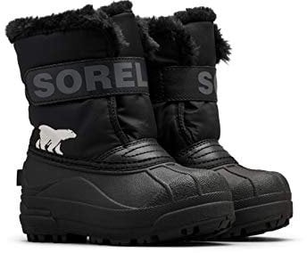 Sorel KIDS SNOW COMMANDER Schneestiefel für Unisex Baby, Schwarz (Black x Charcoal) - Children, 31 EU