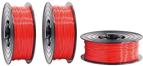 PLA Filament 1,75mm 3D Drucker oder Stift 3 er Set 3x 1Kg Rot