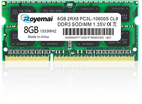 8GB DDR3 1333MHz PC3-10600 2Rx8 1.35v CL9 Non-ECC Notizbuch Arbeitsspeicher Module Upgrade für Laptop