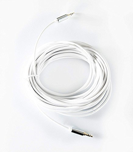 OMNIHIL 30 Feet Long 3.5mm Headset Audio AUX Extension Cable Compatible with iLive Portable Wireless Fabric Speaker with Voice Activated Amazon Alexa (ISWFV387RGD)