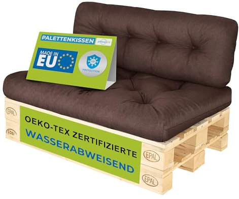 PILLOWS24 Palettenkissen 2-teiliges Set | Palettenauflage Polster für Europaletten | Hochwertige Palettenpolster | Palettensofa Indoor & Outdoor | Erhältlich Made in EU