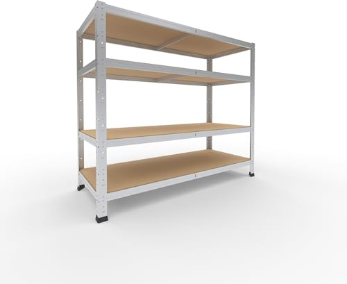 shelfplaza® 100x120x50cm Home Étagère Charge Lourde galvanisé/Etagere Metallique 4 Niveaux / 175kg capacité Charge/Etagere en Metal, étagères de Rangement & Etagere Rangement Garage Acier