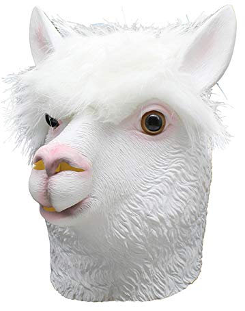 HAORONG Latex-Kopfmaske, Kostüm, Party, Tier, Alpaka, Party, Geschichte