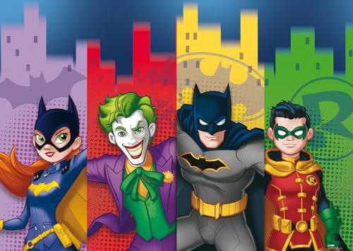 Ravensburger Kinderpuzzle 03070 - Batgirl, Joker, Batman, Robin - Bodenpuzzle mit 60 großen Puzzleteilen, für kleine Batman-Fans ab 4 Jahren