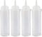 Vegena Condiments Squeeze Bouteilles, 4pcs 240 ML Bouteilles à Condiments en Plastique avec Capuchon, Flacons Transparents pour Sauce pour la Peinture la Cuisson Le Ketchup l'huile d'olive, sans BPA