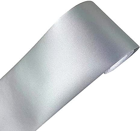 Self Adhesive Silver Frosted Waterproof Wall Border Decor Sticker Removable Kitchen Bathroom Tiles and Door Reform 4 x196.8 inch