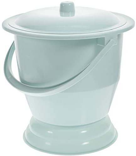 YARNOW Portable Toilettes Chambre Pot Bassines Urinoir D' Urine Pots Pot Urinoir Crachoir D' Urine Seau avec Couvercle Et Poignée pour Enfants Femme Enceinte Adultes Ciel- Bleu
