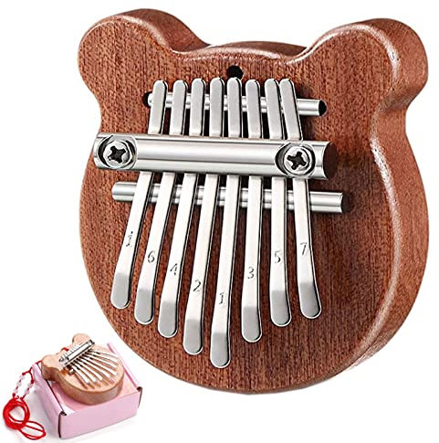 Mini Kalimba Daumenklavier Kalimba Instrument Kinder Fingerklavier aus Holz tragbares Instrument Marimba Kalimba 8 Schlüssel Kalimba tragbar Musik Thumb Piano Mini Kalimba für Kinder Erwachsene