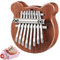 Mini Kalimba Daumenklavier Kalimba Instrument Kinder Fingerklavier aus Holz tragbares Instrument Marimba Kalimba 8 Schlüssel Kalimba tragbar Musik Thumb Piano Mini Kalimba für Kinder Erwachsene