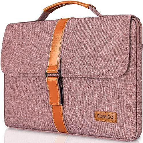 DOMISO Laptop Sleeve Case Handbag with Velcro Compatible with 17-17.3 inch Dell XPS/HP Pavilion / 17.3 Gaming Pavilion 17 / Ideapad/Acer/HP Omen,Pink