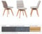 6X eleganter Polsterstuhl Pippa Drehgestell hochwertiger Stuhl Esszimmerstuhl Massivholzstuhl Küchenstuhl Verschiedene Varianten, Holzart:Eiche Natur geölt, Bezugstoff:Kombi DN grau/grau
