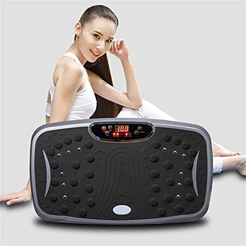 Vibration Exercise Machine, Vibration Plate 4D With Bluetooth Speaker, 6 Program Modes, Remote Control, Vibrating Home Power Plate Fitness Trainer For Weight L(Color:Gray Vibration Exercise Machine)