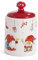 PABEN Biscottiera Natalizia con Gnomi Decorativi 17.5 cm in Ceramica