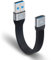 Maxhood Short USB 3.0 Extension Cable, 5inch Flat USB Extension Cable (Type A Male to Female) 10Gbps Type A Extender Adapter for VR, Playstation, Keyboard, Printer, Scanner, Hub