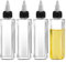 4 flaconi da spremere, 100 ml, per olio, con tappi, contenitori in plastica per condimenti liquidi, trasparenti, a prova di perdite, per olio, salsa di soia, aceto (100 ml)