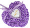 Wambere Hochzeit Ringkissen,Ringkissen Gastgeschenk Ringkasten Hochzeit Ringbox Hochzeitsringkissen,romantische Rosen-Herzform, Hochzeits-Ringkissen, Geschenk-Halter, Deko,18x19cm,Lila