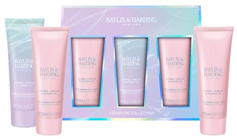 Baylis & Harding Jojoba, Vanilla & Almond Oil Luxury Hand Treats Gift Set (Pack of 1) - Vegan Friendly
