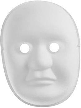 ABOOFAN Kostümmaske Maskenmalerei Weiß Kind Leer Lipgloss Vollgesichtsmaske