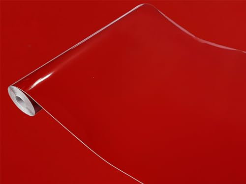 DecoMeister Vinilo Adhesivo Para Muebles Pared Cocina Rojo Brillante Papel Autoadhesivo Para Forrar En Rollo Lámina Pegatina Decorativa Decoración Para Puertas Armarios 45x25 cm